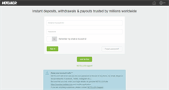 Desktop Screenshot of member.neteller.com