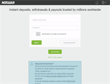 Tablet Screenshot of member.neteller.com