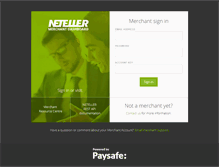 Tablet Screenshot of merchant.neteller.com
